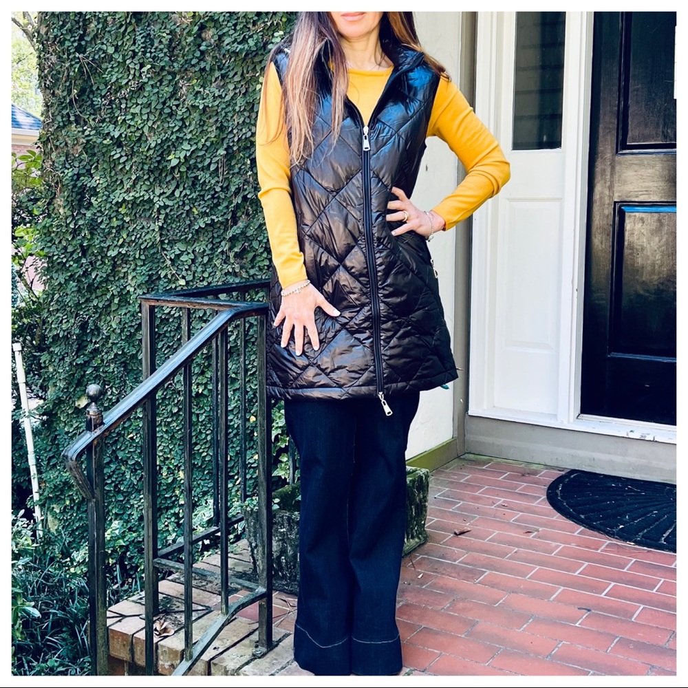 ✨LAST ONE✨Made in Italy Hottest Favorite Style Puffer long Hoodie Zip Up Vest - Picture 6 of 9